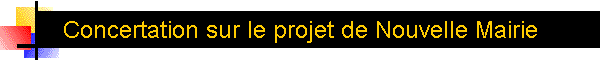 Concertation sur le projet de Nouvelle Mairie